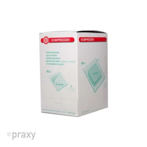 Noba compresă de tifon sterilă 8 ori 50 x 2 bucăți, 10 x 10 cm 50X2 bucăți