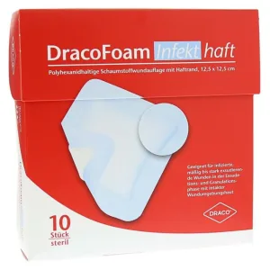 Dracofoam Infect Pansament cu spumă adezivă pentru plăgi 1 10 buc.