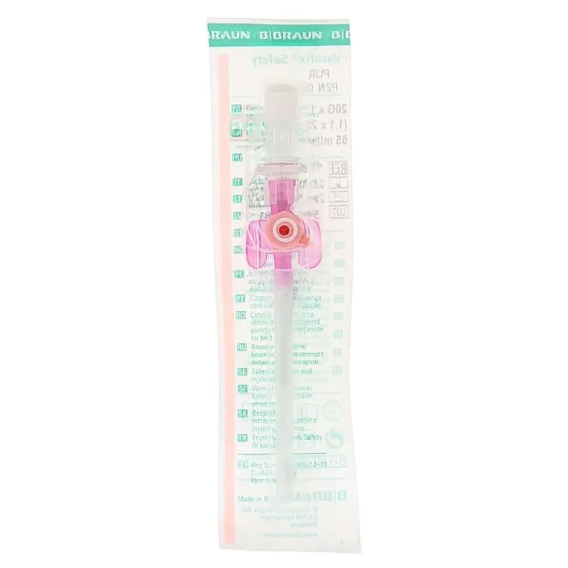 B. Braun Vasofix Safety cateter intravenos roz-alb, PUR 20G, 1.1 x 25mm 1 buc — preț și oferte