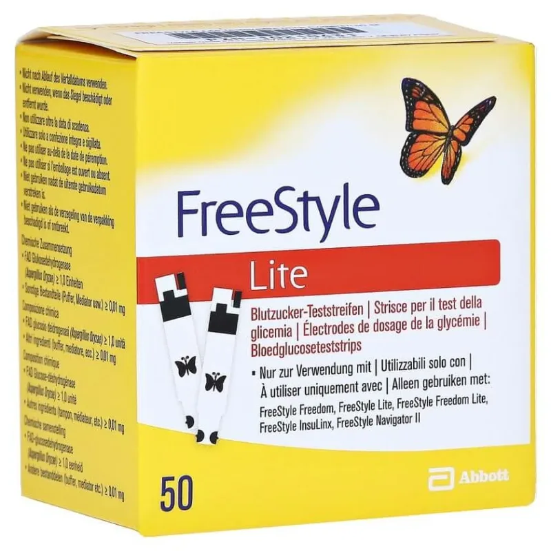 Benzile de testare Freestyle Lite fără codificare 50 buc — preț și oferte