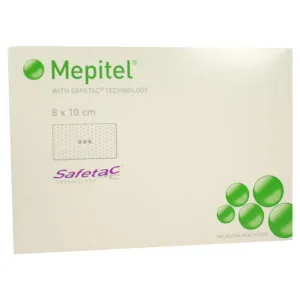 Bandaj din plasă de silicon Mepitel, 8 x 10 cm, steril, 5 bucăți