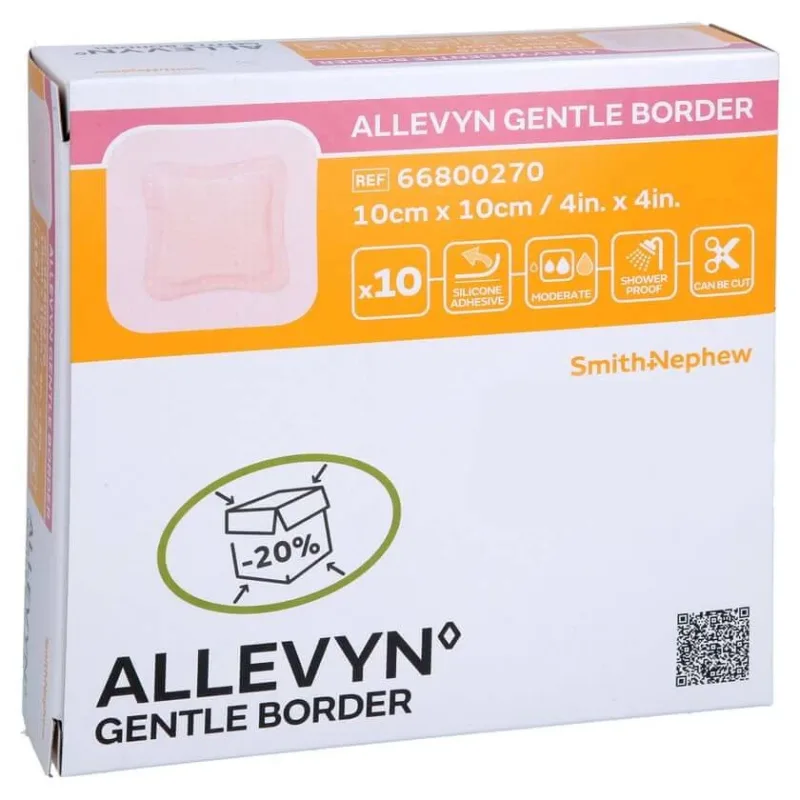 Allevyn Gentle Border, bandă din spumă, 10 x 10 cm, 10 bucăți — preț și oferte