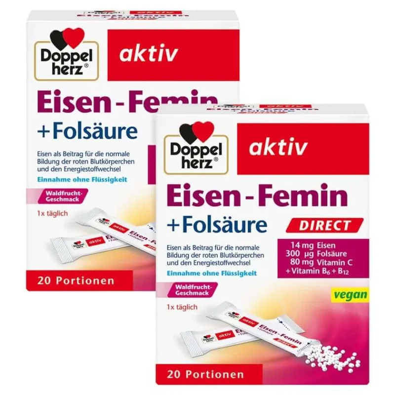 DH aktiv Fier-Femin Direct 2 x 20 tablete — preț și oferte