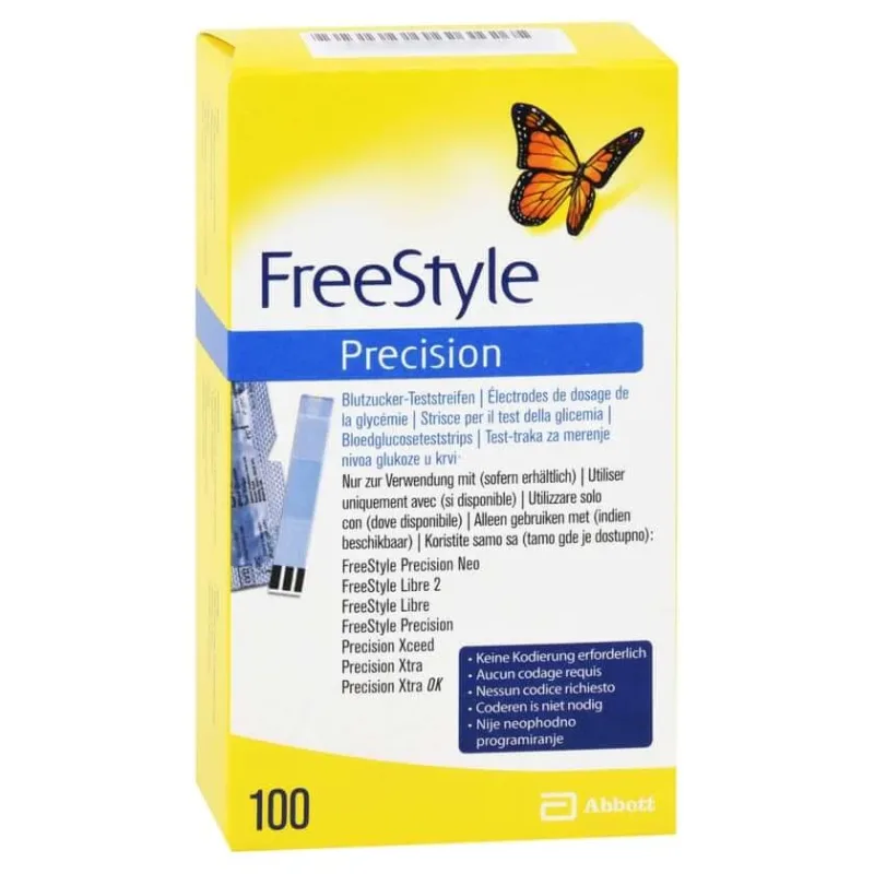Benzi de testare a glicemiei Freestyle Precision, 100 buc. — preț și oferte
