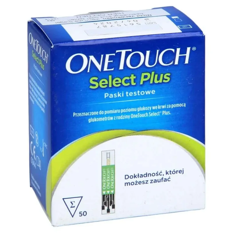 ONE Touch Select Plus – benzi de testare a glicemiei, 50 buc. — preț și oferte
