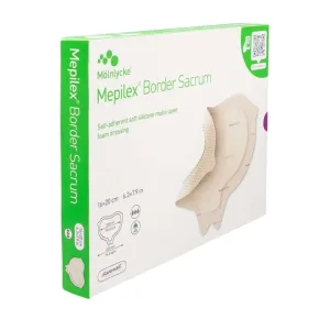 Mepilex Border Sacrum, pansament din spumă, 16 x 20 cm, steril, 5 bucăți