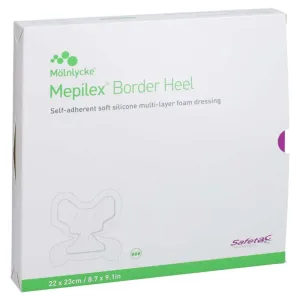 Mepilex Border Heel – bandaj pentru călcâi, autoadeziv, 22 x 23 cm, steril, 10 buc.