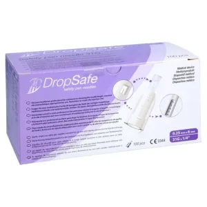 Ace de siguranță pentru seringi Dropsafe 31 G x 6 m, 100 buc.