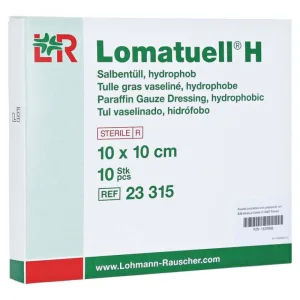 Lomatuell H Tulle pentru unguente 10 x 10 cm Steril 10 buc.
