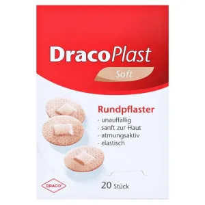 Plasturi Dracoplast Soft, rotunzi, 2,2 cm, pachet de 20 buc.