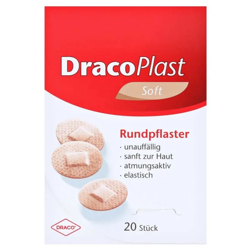 Plasturi Dracoplast Soft, rotunzi, 2,2 cm, pachet de 20 buc. — preț și oferte