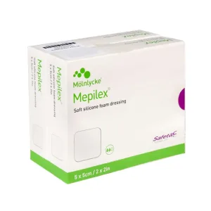 Mepilex, pansament din spumă, 5 x 5 cm, 10 bucăți
