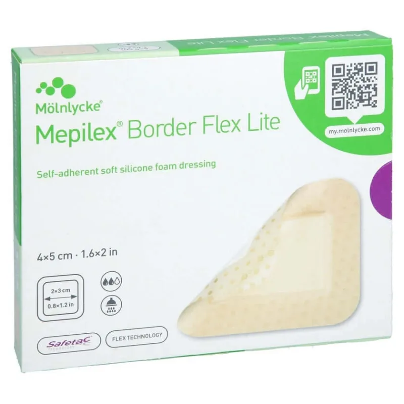 Pansament din spumă Mepilex Border Flex Lite, 4 x 5 cm, 10 bucăți — preț și oferte