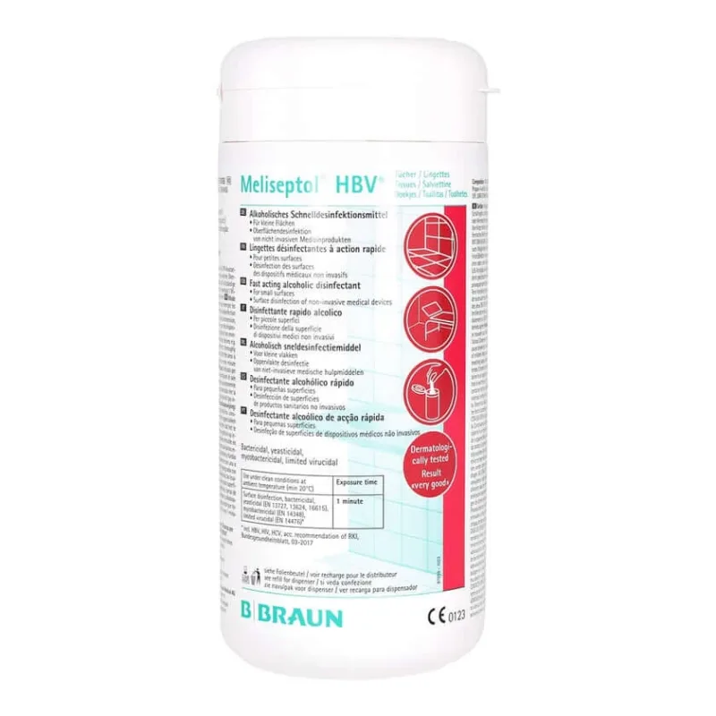 Meliseptol HBV – cutie cu distribuitor de șervețele, 100 buc. — preț și oferte
