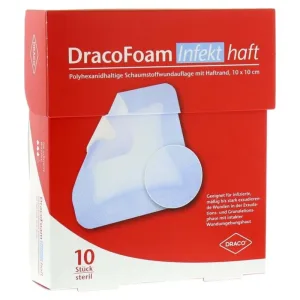 Dracofoam – pansament adeziv din spumă pentru plăgi, 1 pachet de 10 bucăți
