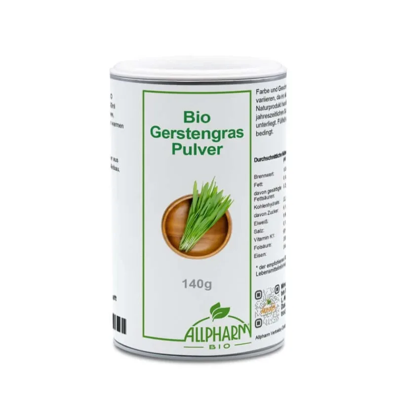 Iarbă de orz bio Allpharm 140 g — preț și oferte