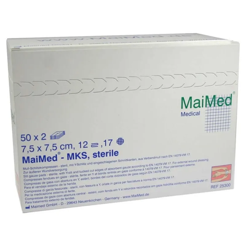 Comase cu fante 7,5 x 7,5 cm, sterile, 12 bucăți, 50 x 2 bucăți — preț și oferte