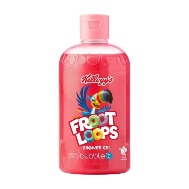 Bubble t cosmetics Froot Loops – gel de baie și duș, delicat și hrănitor, cu parfum dulce și fructat, 500 ml — preț și oferte