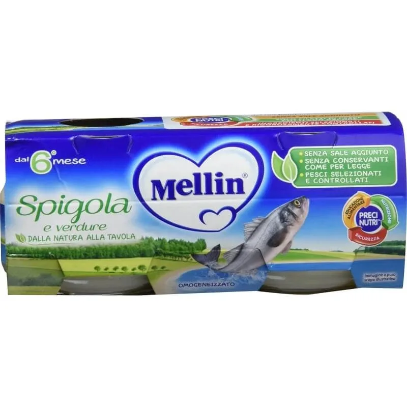 Mellin Piure de bar și legume 160 g — preț și oferte