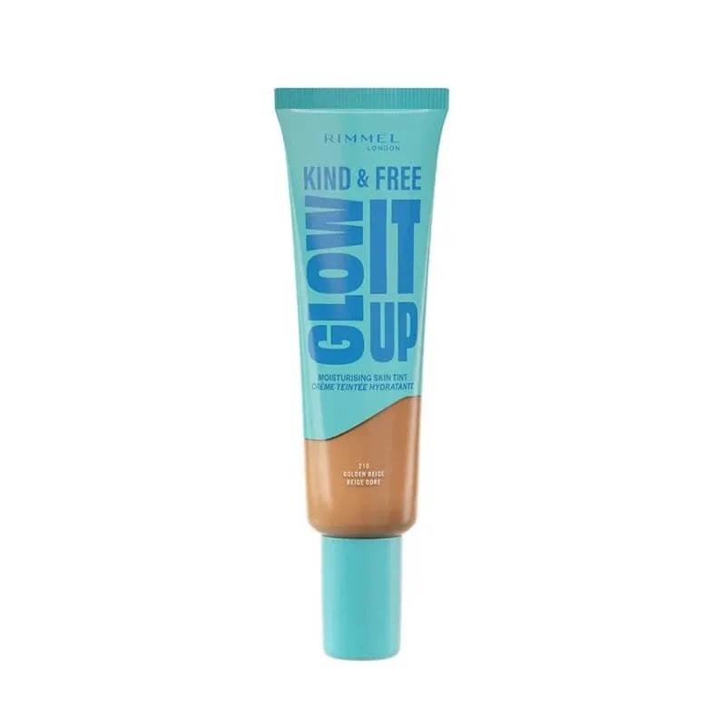 Rimmel Kind &amp; Free Glow It Up – fond de ten lichid nr. 210 golden beige Rimmel London — preț și oferte