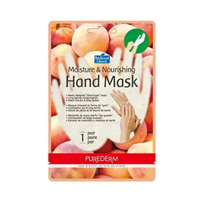 Purederm Moisture &amp; nourishing – mască pentru mâini cu aromă de piersică — preț și oferte