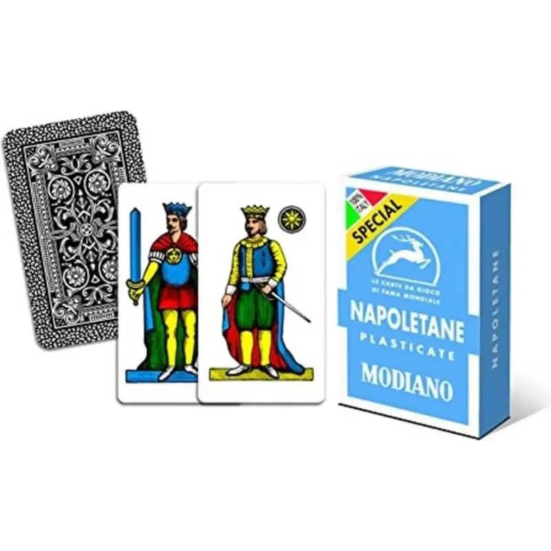 Modiano Cărți de joc napolitane speciale albastre – 14 pachete a câte 40 de cărți — preț și oferte