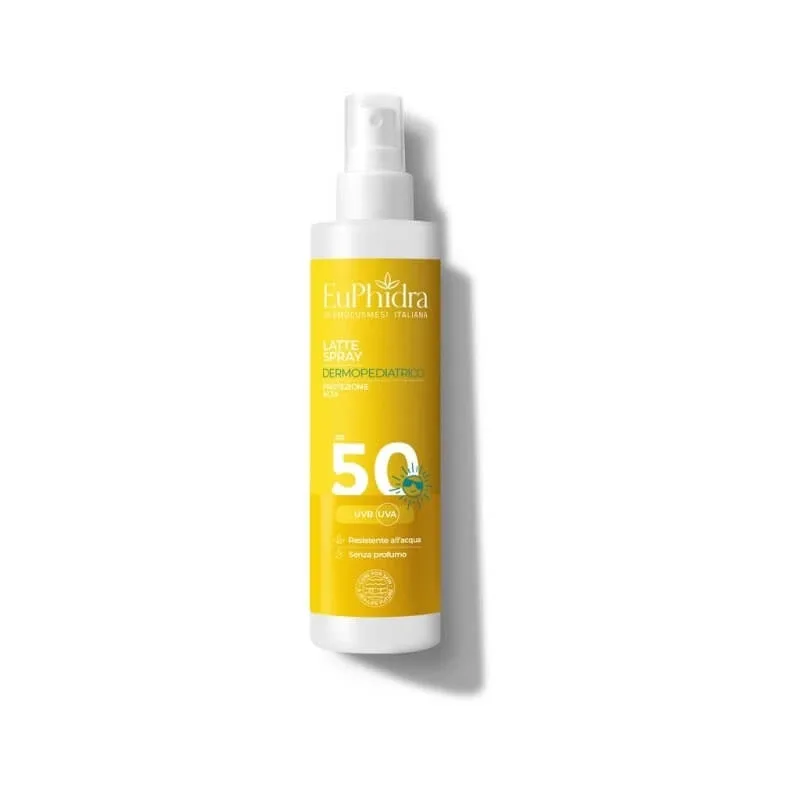 Euphidra cremă solară pentru copii SPF 50, lapte solar sub formă de spray, pentru pielea copiilor, protecție foarte ridicată, 200 ml — preț și oferte