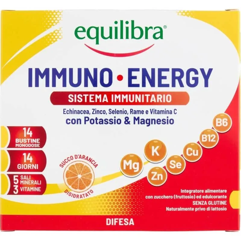 Equilibra Immuno Energy cu potasiu și magneziu, 14 plicuri – supliment imunostimulant — preț și oferte
