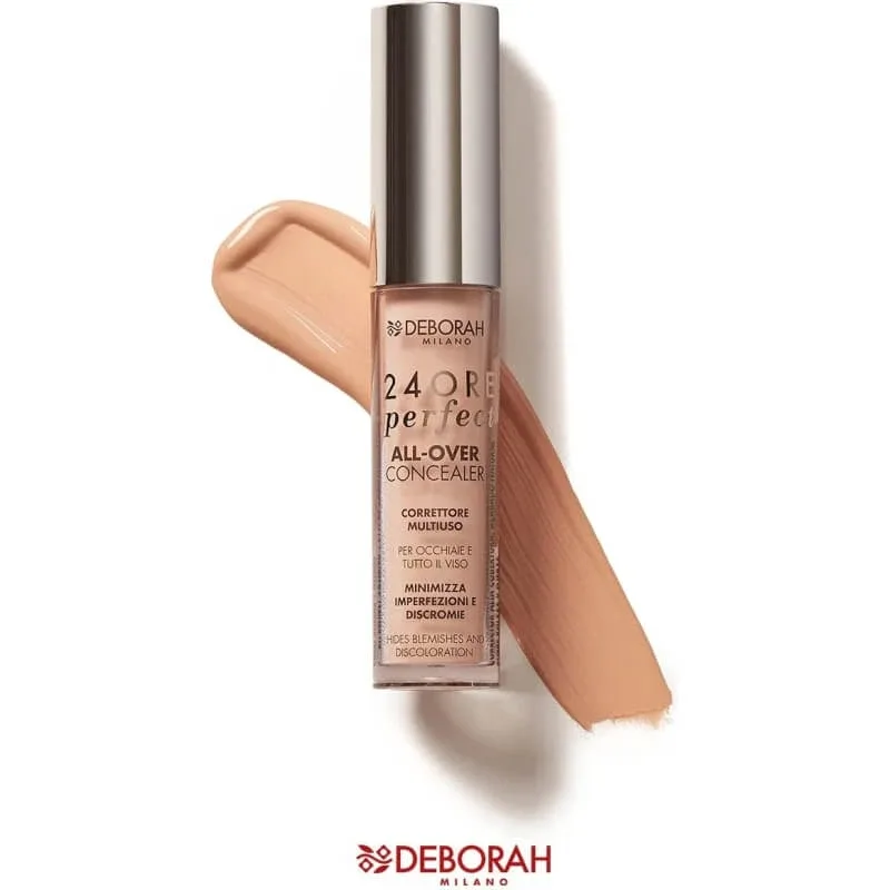 Deborah 24ore perfect all-over concealer – corector fluid nr. 04 apricot — preț și oferte