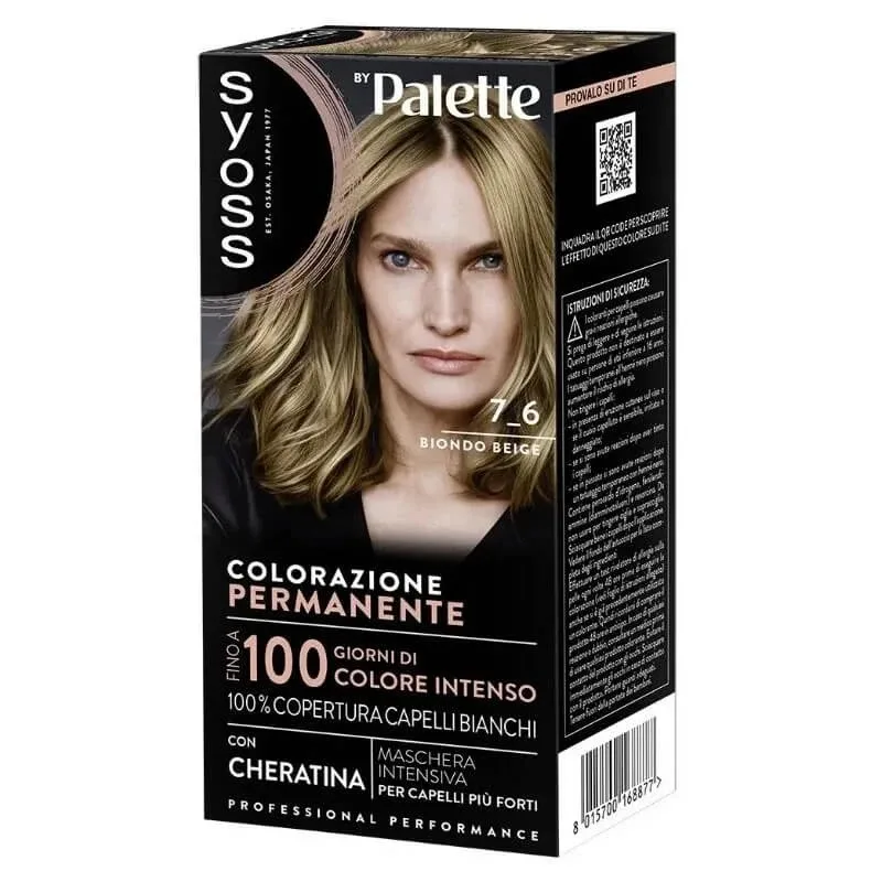 Paleta Syoss – vopsire permanentă 7-6 blond bej — preț și oferte