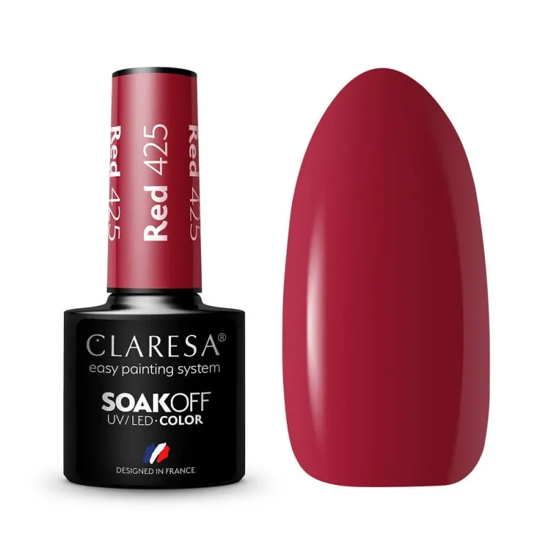Claresa Soak Off UV/LED Red Hybrid Varnish 425, 5 g — preț și oferte