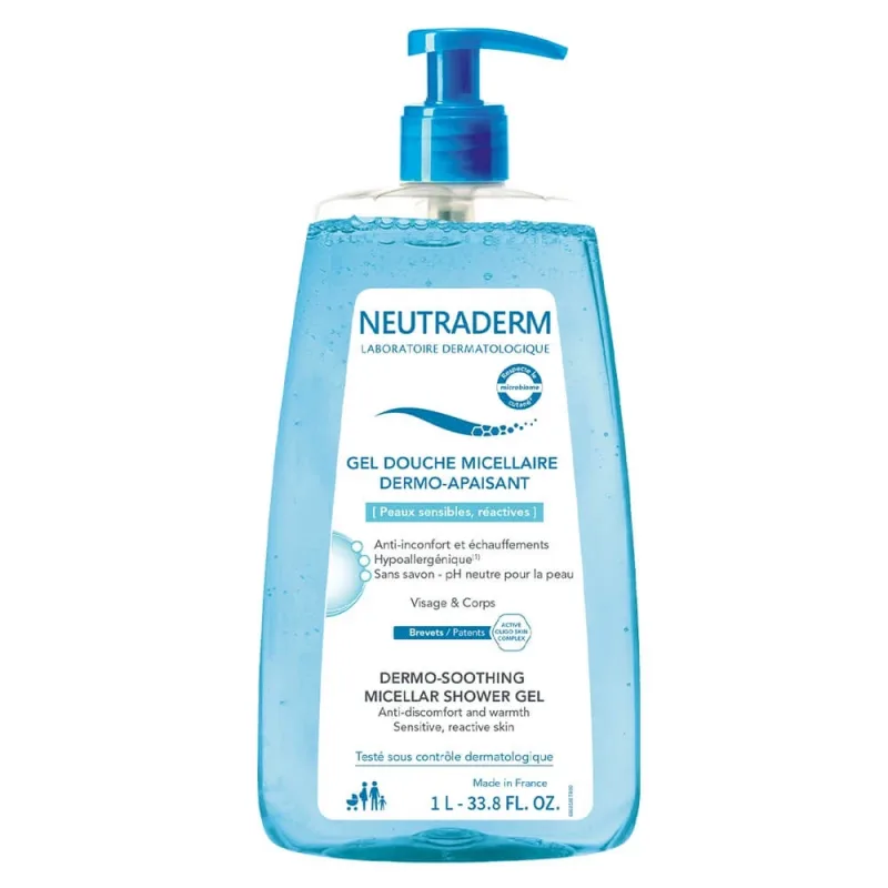 Neutraderm Gel de duș micelar dermo-liniștitor pentru pielea sensibilă și reactivă 1L — preț și oferte