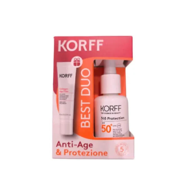 Korff 365 Protection Kit Ser de față Spf50+ 30 ml + Colagen Age Filler Ser de față 10 ml — preț și oferte