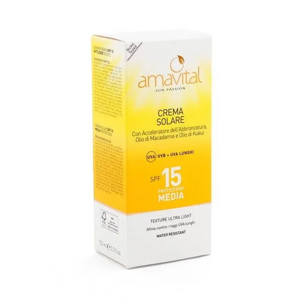 Amavital cremă solară pentru față și corp SPF 15 150 ml — preț și oferte