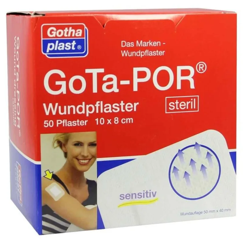 Gota-por Plasturi pentru plăgi sterile 80x100 mm 50 buc. — preț și oferte