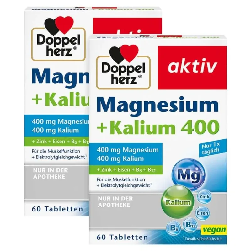 Double Heart Magneziu + Potasiu 2X60 St — preț și oferte