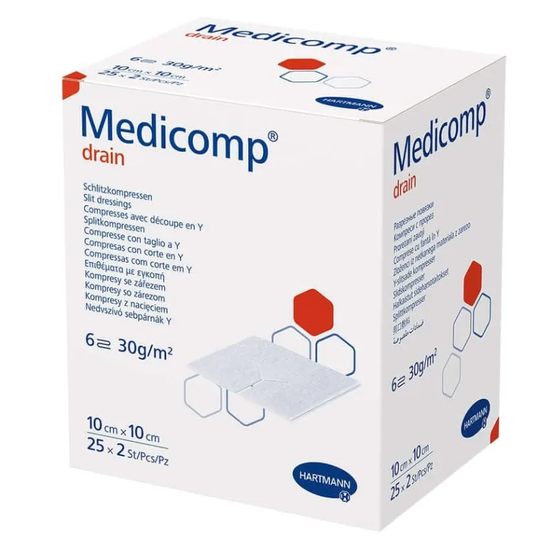 Medicomp Fantă de drenaj comp. sterilă 10x10 25X2 buc. — preț și oferte
