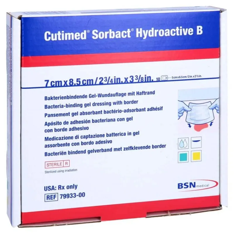 Cutimed Sorbact Hydroactive B Gel-V.7x8, 10 buc. — preț și oferte