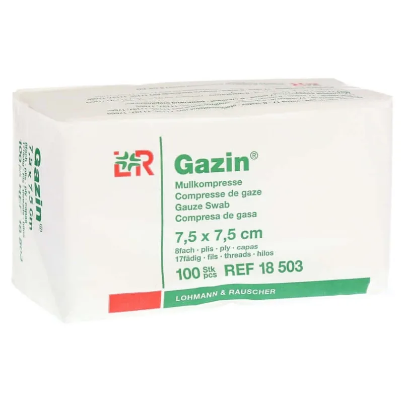 Comprese de tifon Gazin 7,5x7,5 cm nesterile 8x 100 buc. — preț și oferte