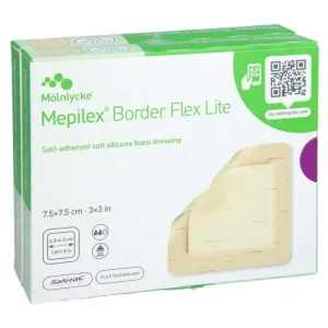 Pansament din spumă Mepilex Border Flex Lite 7,5x7,5 cm 10 buc.