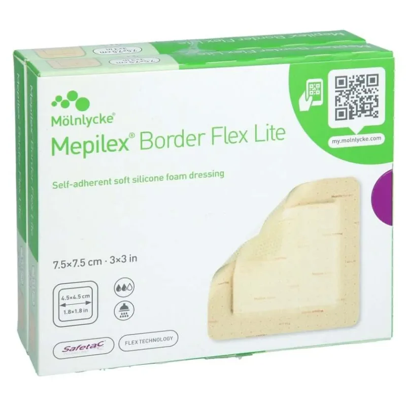 Pansament din spumă Mepilex Border Flex Lite 7,5x7,5 cm 10 buc. — preț și oferte