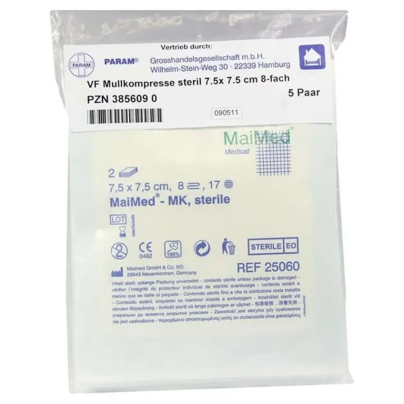 Comprese de tifon 7,5x7,5 cm sterile 8 fold 5X2 buc. — preț și oferte