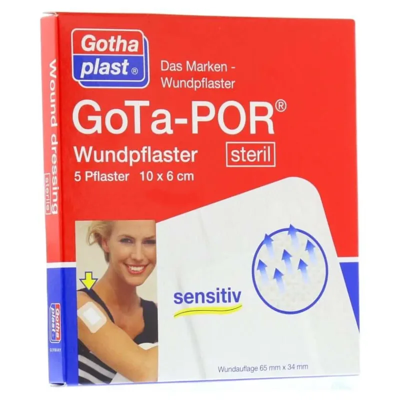Gota-por Tencuială pentru răni sterilă 60x100 mm 5 buc. — preț și oferte