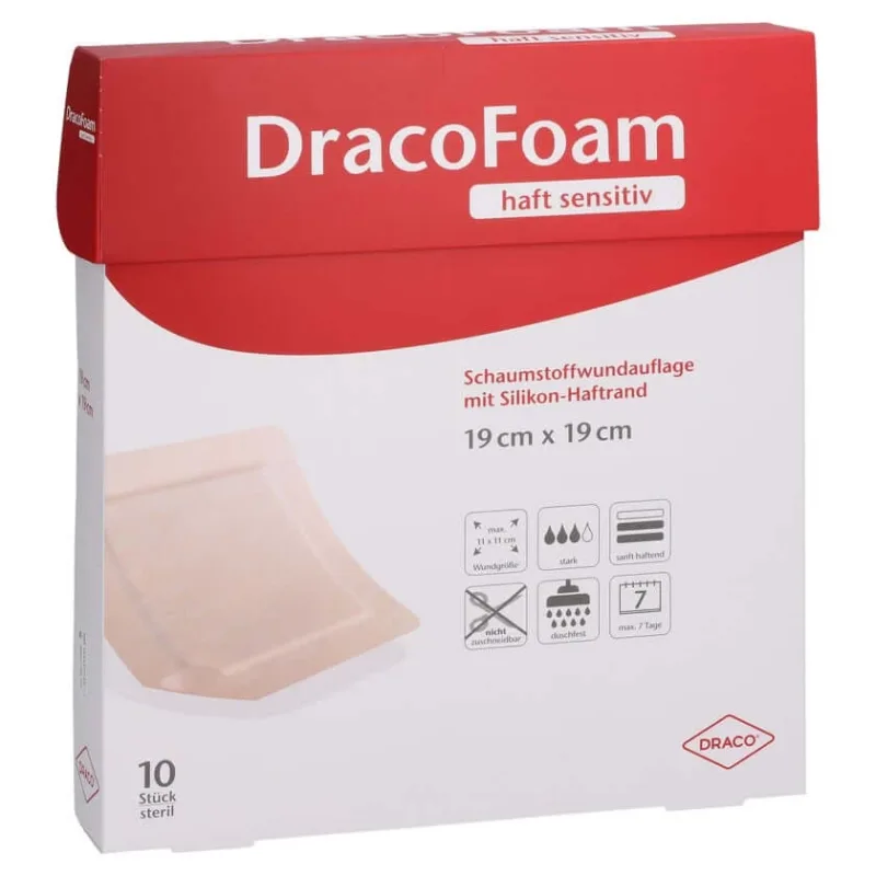 Dracofoam Adeziv spumă sensibilă pentru plăgi 19 10 buc. — preț și oferte
