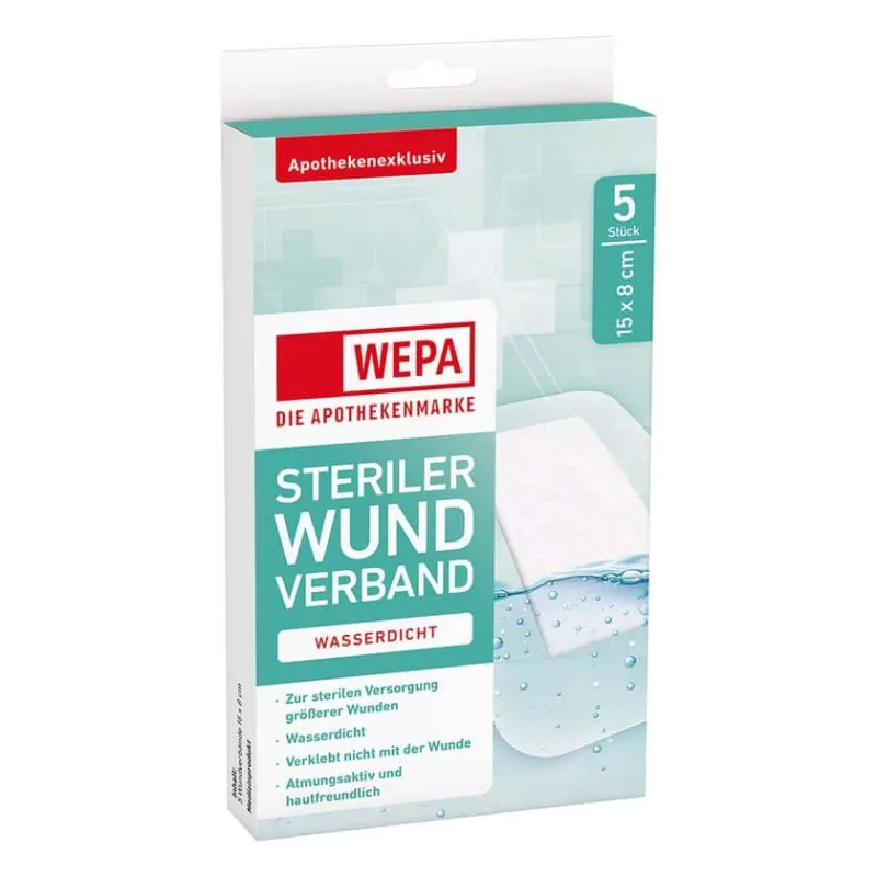 WEPA Pansament pentru rană impermeabil 15 x 8 cm steril 5 buc — preț și oferte