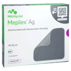 Pansament spumă Mepilex Ag 10x10 cm steril 5 buc.