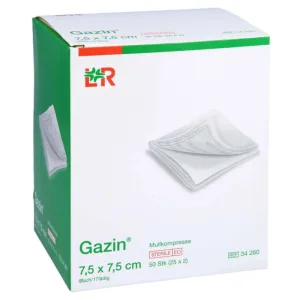 Gazin tifon comp. 7.5x7.5 cm steril 8x25X2 buc.