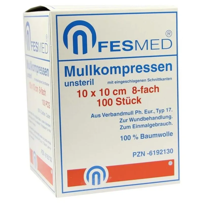Comprese de tifon ES 10x10 cm nesterile 8fac 100 buc. — preț și oferte