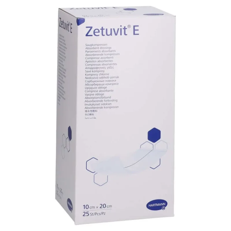 Tampoane absorbante Zetuvit E sterile 10x20 cm 25 buc. — preț și oferte
