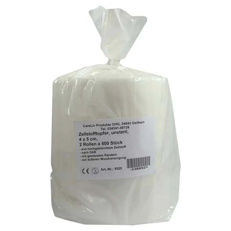 Tampon de celuloză 4x5 cm rolă 2X500 buc — preț și oferte